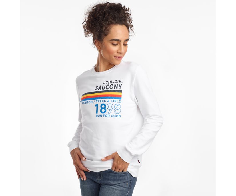 Saucony Rested Crewneck Women's Shirts White | AU 282CTVE